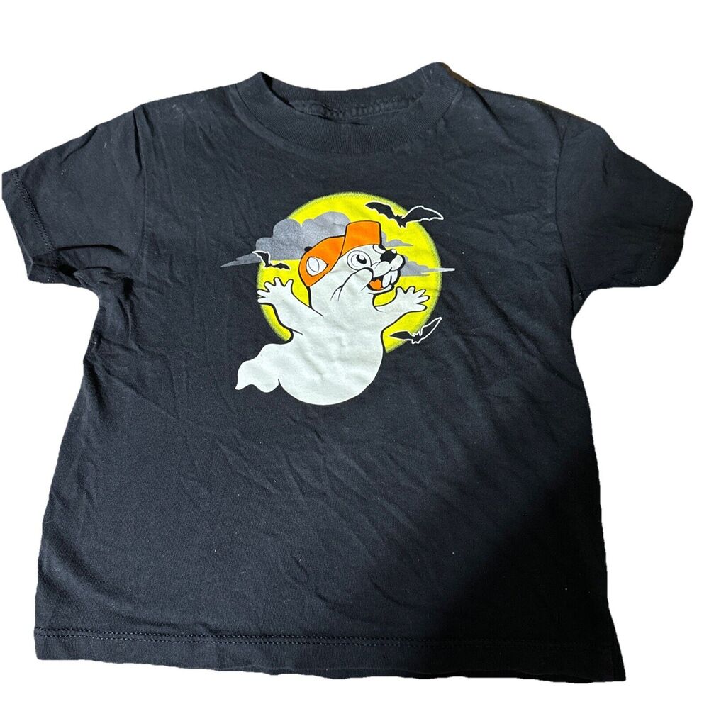 Buc-ees 4T Toddler Halloween Shirt Buc-ee Beaver Ghost Flying With Bats